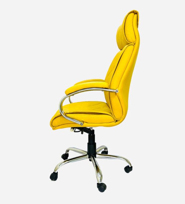 Leatherette Executive Chair Yellow HB109