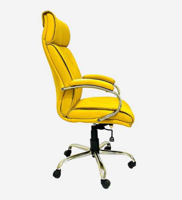 Leatherette Executive Chair Yellow HB109