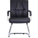 Cantilever Leatherette Chair in Black
