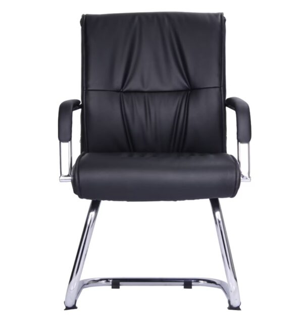 Cantilever Leatherette Chair in Black