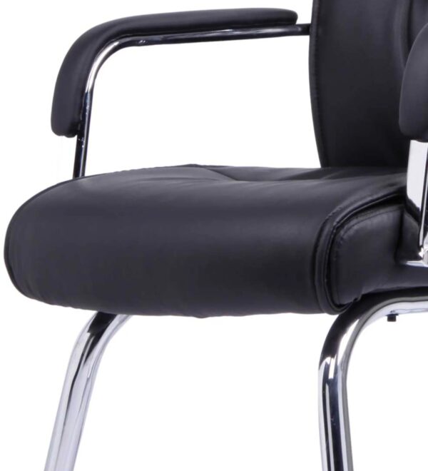Cantilever Leatherette Chair in Black