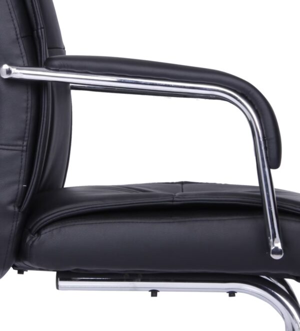Cantilever Leatherette Chair in Black