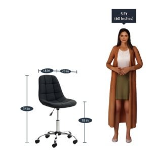Fabric Guest Chair Black R-01