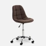 Fabric Guest Chairs Brown R-01