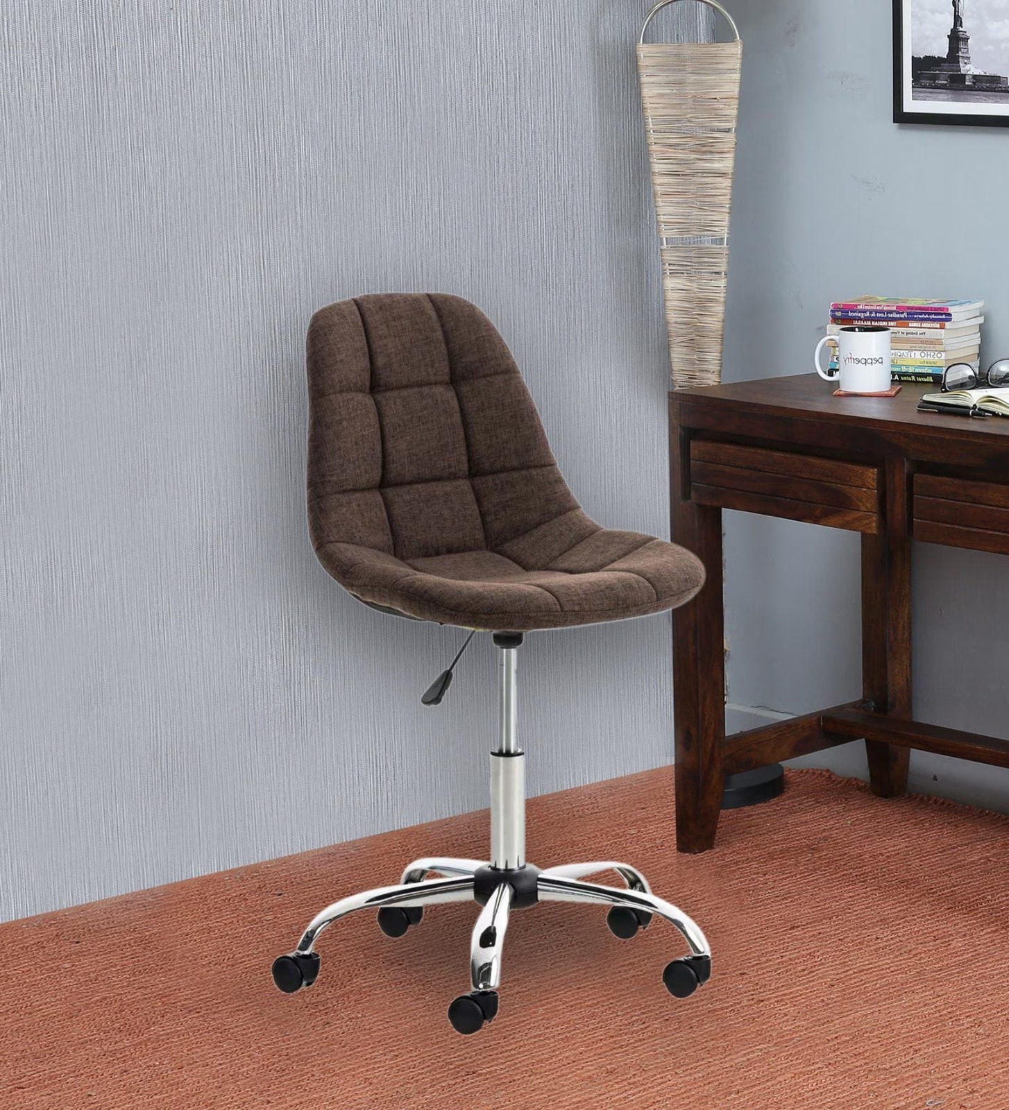 Oasis Fabric Guest Chair Brown | Premium Brown Fabric
