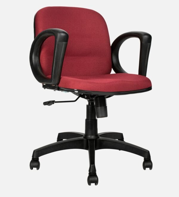 Maroon Fabric Chair Medium Back LB008RM