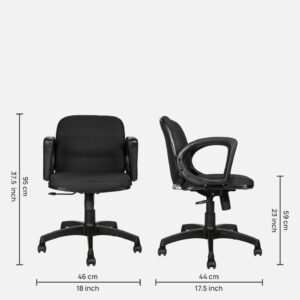 Black Fabric Ergonomic Chair