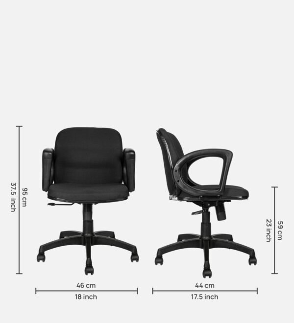 Black Fabric Ergonomic Chair