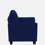 Plush Velvet 1 Seater Sofa in Imperial Blue