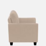 Plush Velvet 1 Seater Sofa Camel Beige