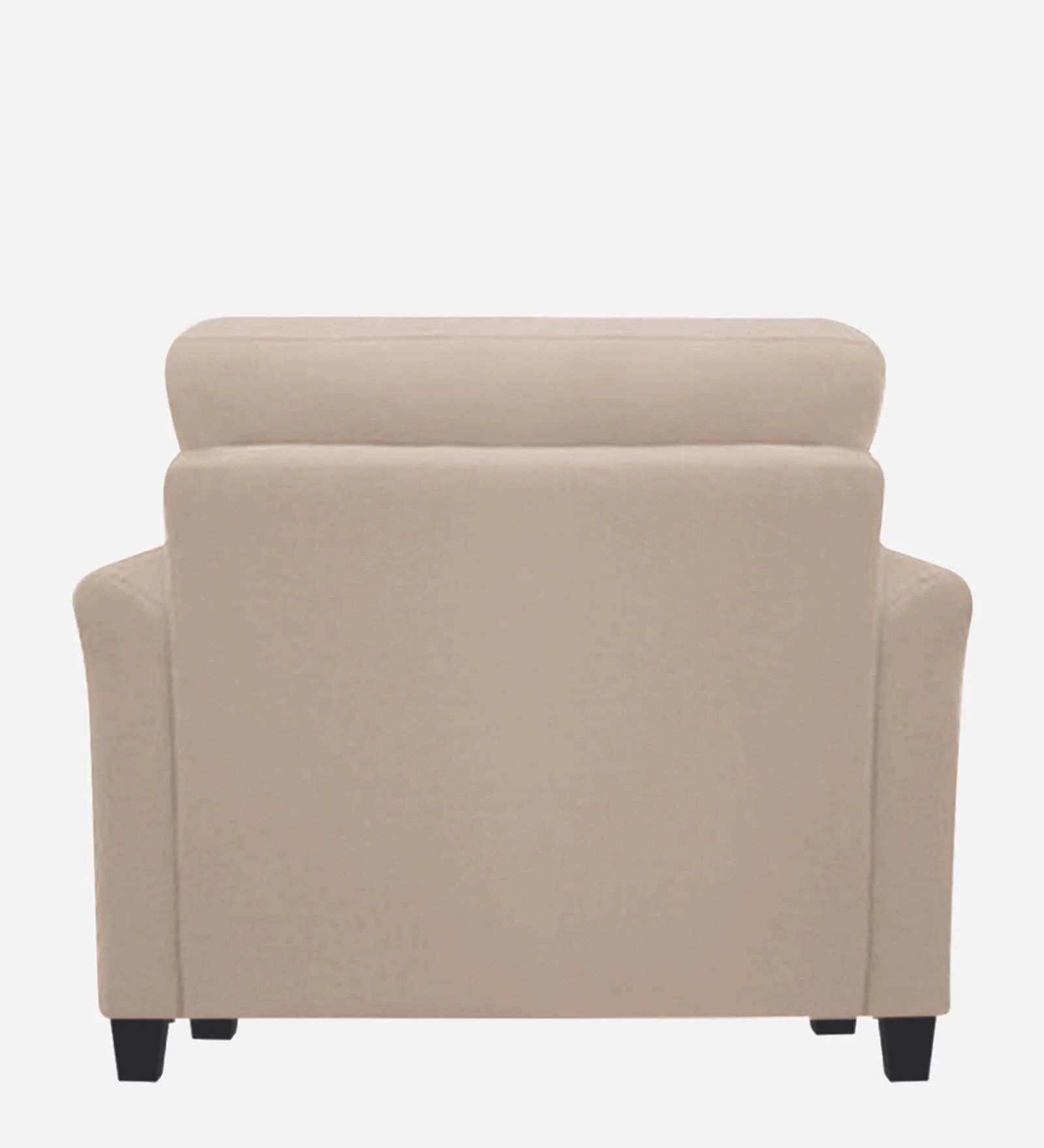 Plush Velvet 1 Seater Sofa Camel Beige - Vassio Plush Velvet 1 Seater Sofa Camel Beige