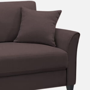 Plush Velvet 1 Seater Sofa Brown