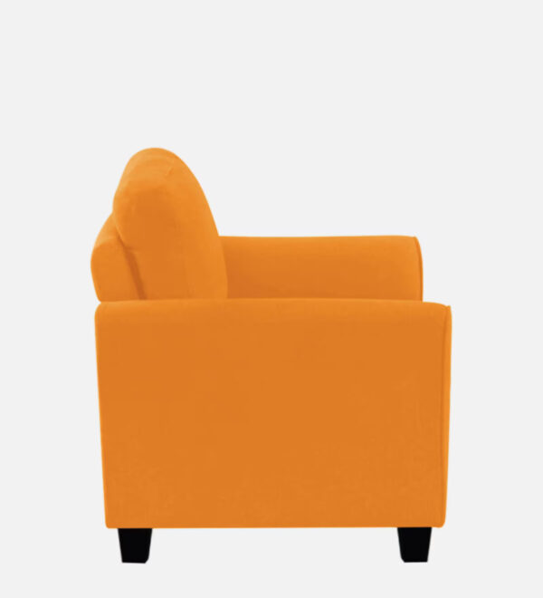 Plush Velvet 1 Seater Sofa Orange