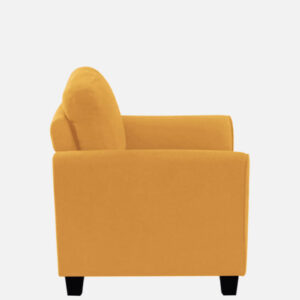 Plush Velvet 1 Seater Sofa Yellow