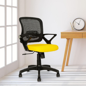 Tiny Office Chair Black Yellow