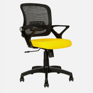 Tiny Office Chair Black Yellow