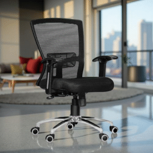 Delora Mesh Office Chair Black | Chrome Base | 24 Months Onsite Warranty | Home or Office Use
