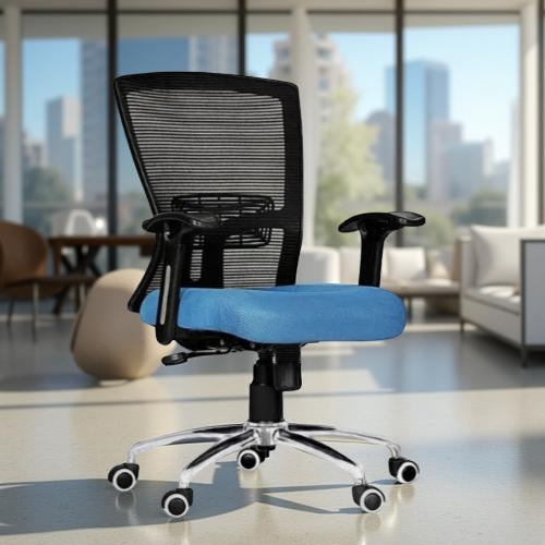 Delora Mesh Office Chair Blue Seat