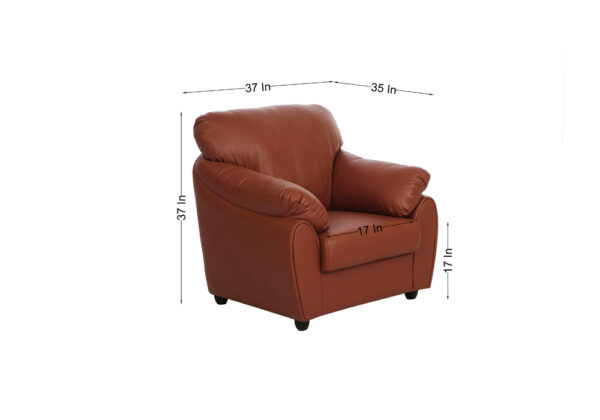 Luxuria single Seater Sofa in Tan