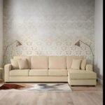 Shop Online Evora Fabric L Shape Sofa 3 + Lounger Beige