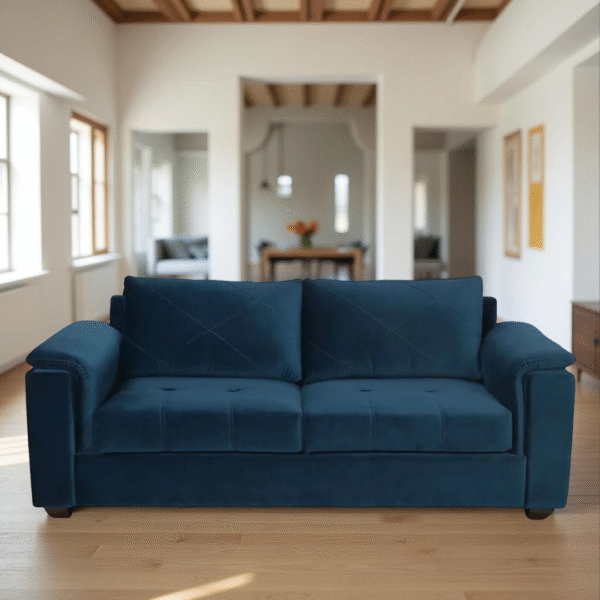 Bring home luxury with the Harmony Fabric 3 Seater Sofa in Blue. Premium fabric, modern design, and unmatched comfort from Vassio Furniture.