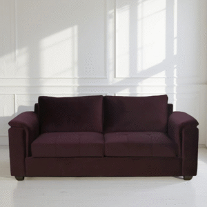 Discover ultimate comfort with the Harmony Fabric 3 Seater Sofa in Wine — premium living room furniture with soft fabric and a sleek modern design.