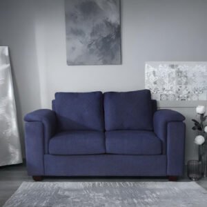 Shop Harmony Fabric Sofa 2 Seater Navy Blue - Vassio