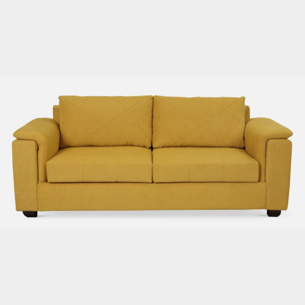 Harmony Fabric Sofa 3 Seater - Yellow