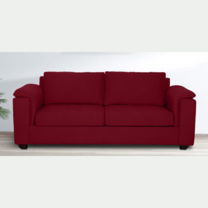 Harmony Fabric Sofa 3 Seater Red