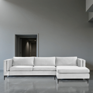 Shop Velvet Sectional Sofa Light Grey – Luxury L Shape Sofa by Vassio