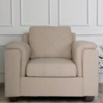 Shop Online Harmony Fabric 1 Seater Sofa  Beige – a stylish single-seater sofa designed to bring comfort, durability, and timeless elegance into your home.