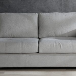 Light Grey Color Fabric 3 Seater Sofa - Vassio