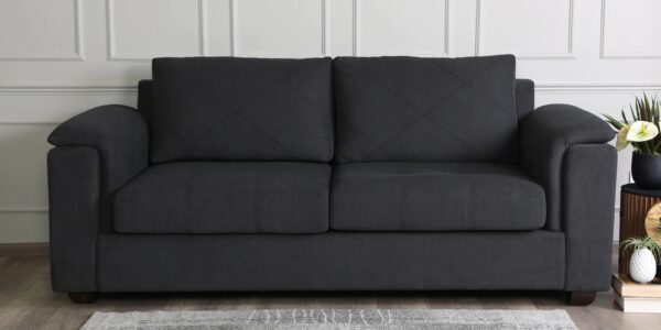 Grey Fabric 3 Seater Sofa - Vassio