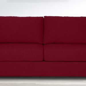 Red Fabric 3 Seater Sofa Vassio