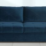Blue Fabric 3 Seater Sofa - Vassio