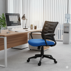 Buy Celina Net Chair Blue Seat Medium Back By Vassio