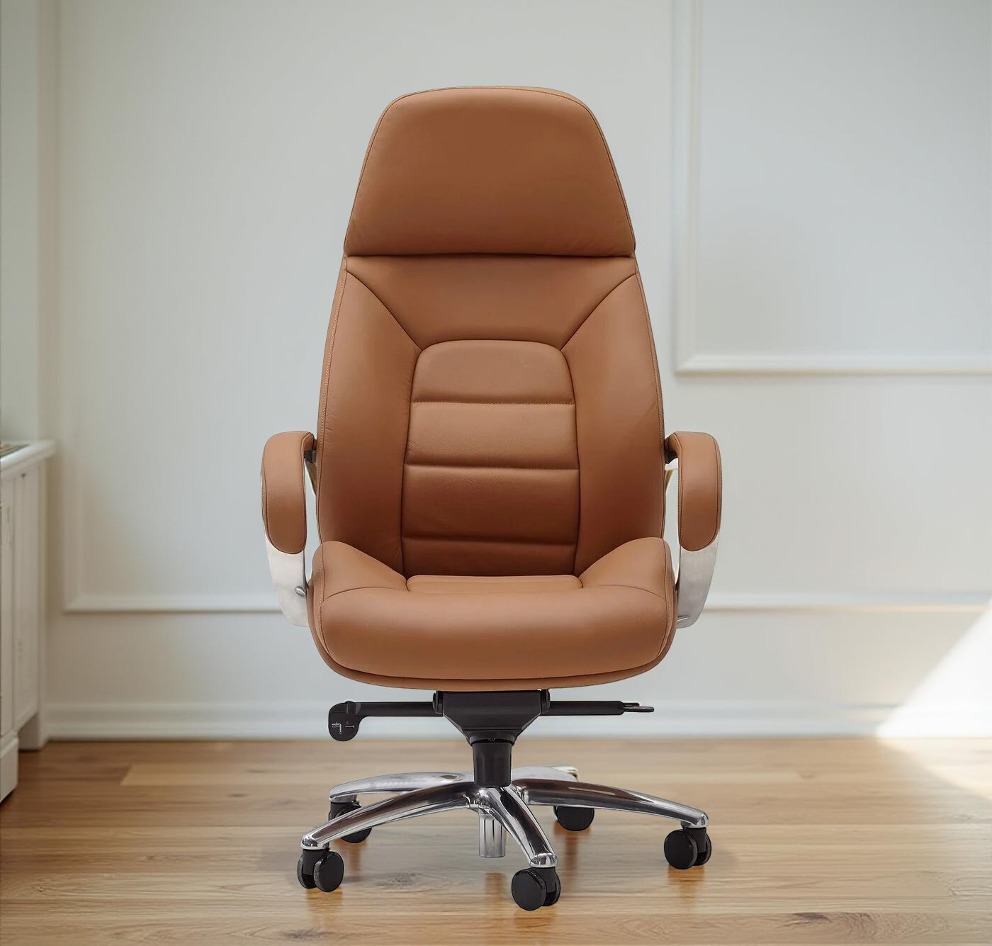 Shop Vassio Altaro Director Chair For Boss in Tan Colour, Elevate your executive experience with this meticulously crafted masterpiece that seamlessly.....
