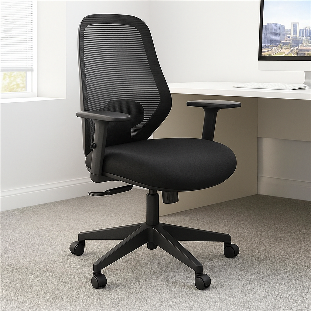 Shop Online Comfella Mid Back Chair Black Vassio