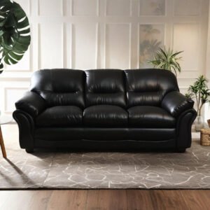 Altora Sofa Three Seater Black by Vassio