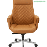 Boss Chair HB100 – Premium High Back Executive Office Chair in Tan Leatherette