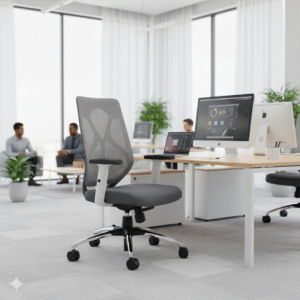 Buy Liva Mid Back Office Chair Grey Mesh » Vassio