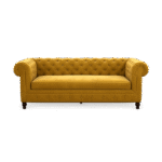 Shop Online Prestina 3 Seater Chesterfield Sofa in Yellow | Make in India | Your Comfort Partner