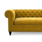 Shop Online Prestina 3 Seater Chesterfield Sofa in Yellow | Make in India | Your Comfort Partner