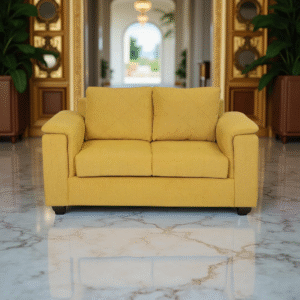 Shop Harmony 2 Seater Fabric Sofa Yellow - Vassio