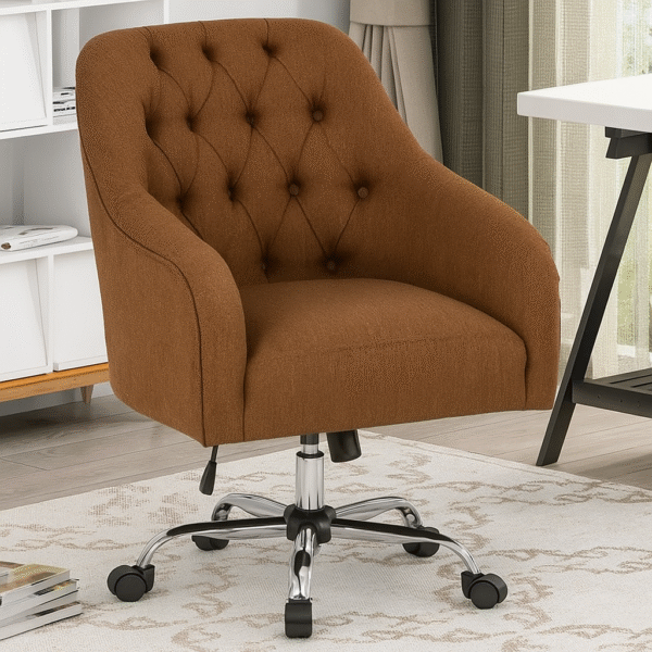 Shop Vassio Blossom Revolving Visitor Chair Brown