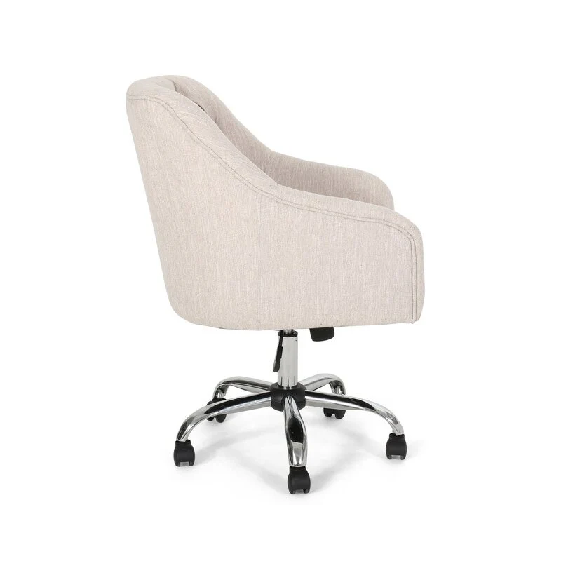 Vassio Blossom Revolving Visitor Chair Beige – Premium Fabric, Adjustable & Stylish