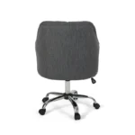 Vassio Blossom Revolving Visitor Chair Dark Grey – Premium Fabric, Adjustable & Stylish