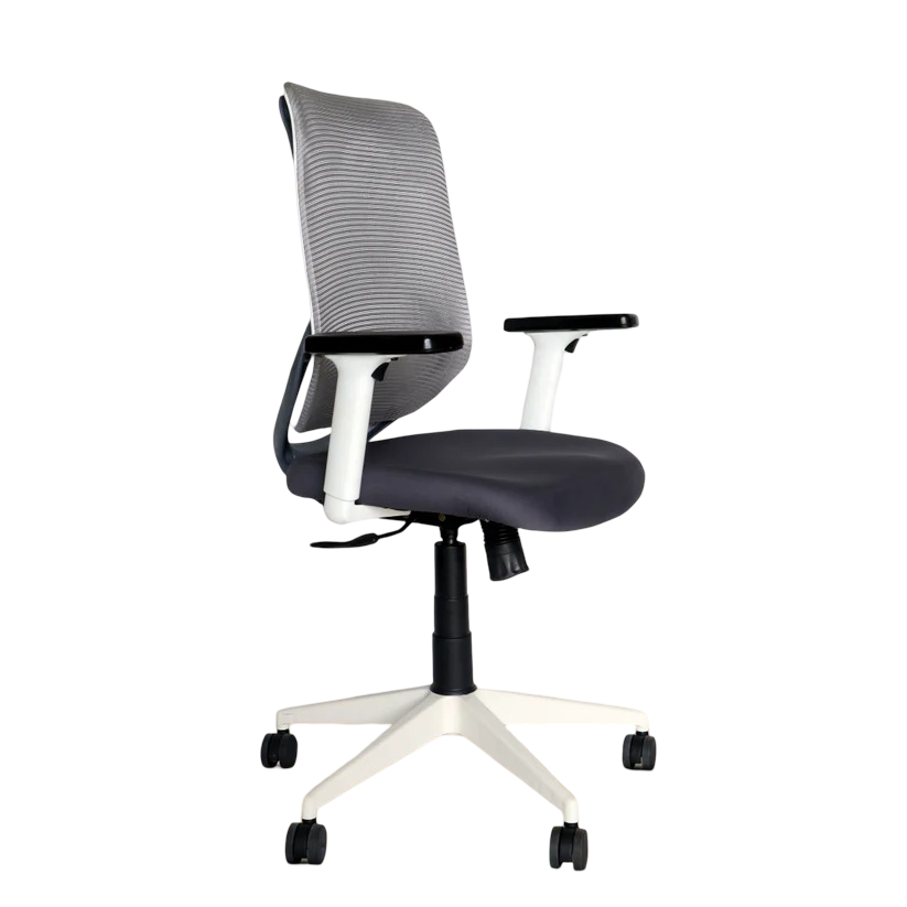 Liva MB Ergonomic Office Chair Grey Mesh Back & Seat Slider » Vassio