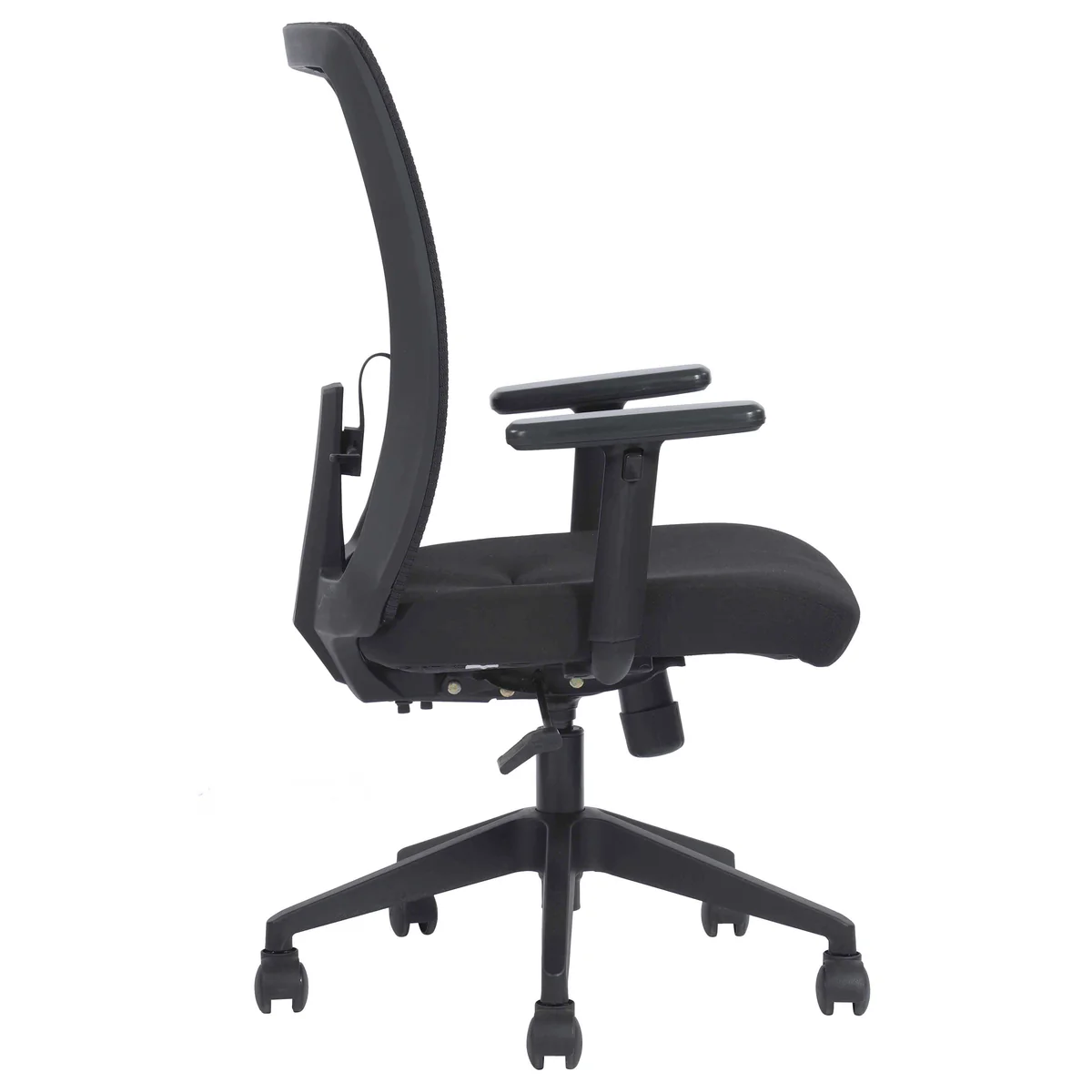 Alure Desk Chair for Office Black | Medium-Back Revolving Chair with Nylon Base