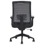 Alure Desk Chair for Office Black | Medium-Back Revolving Chair with Nylon Base